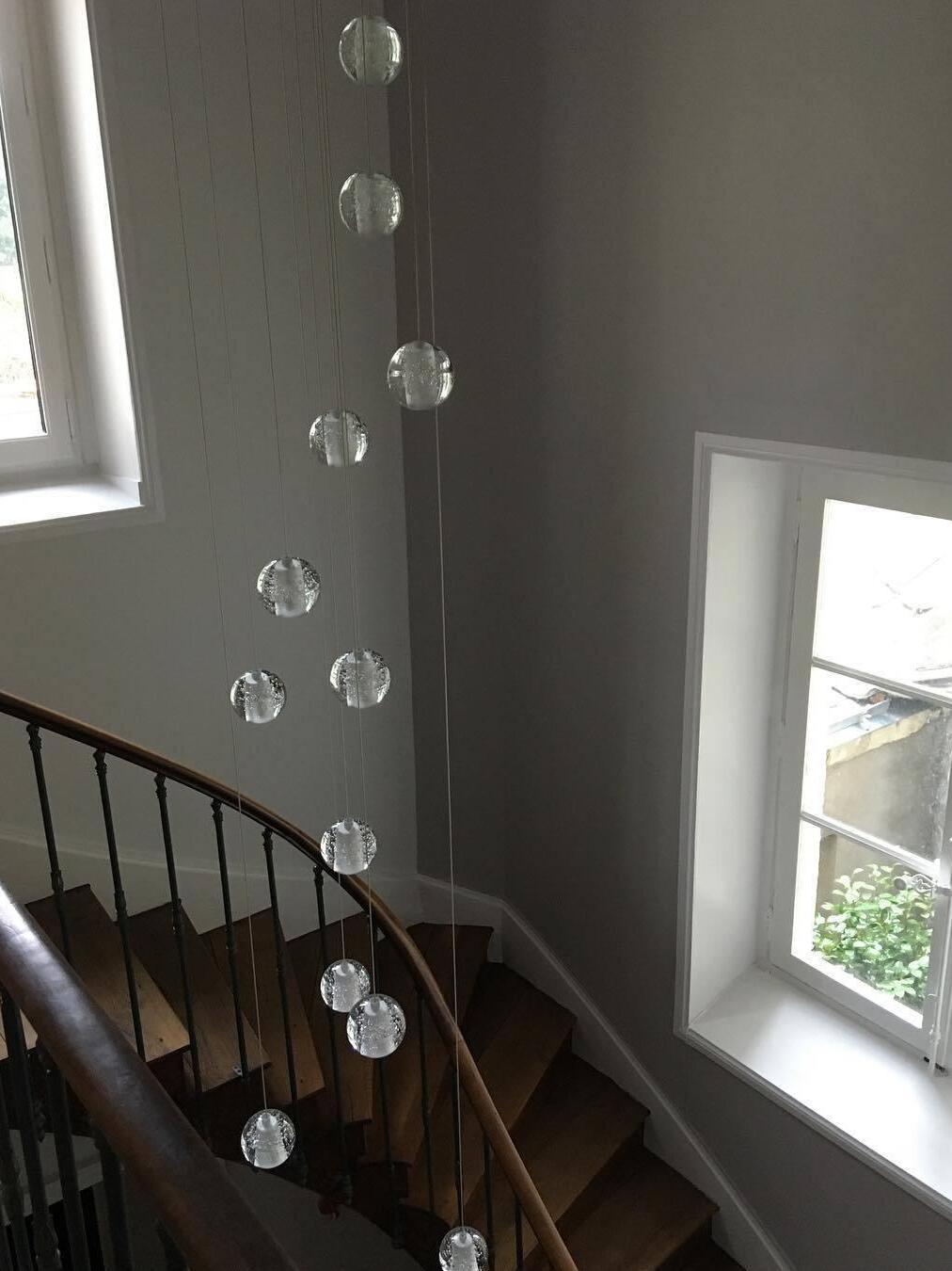 Round K9 Crystal Pendant Lamp - Cueteks