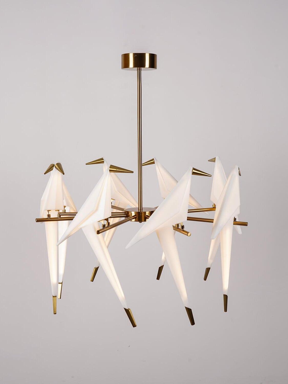 Perching Bird Chandelier - Cueteks