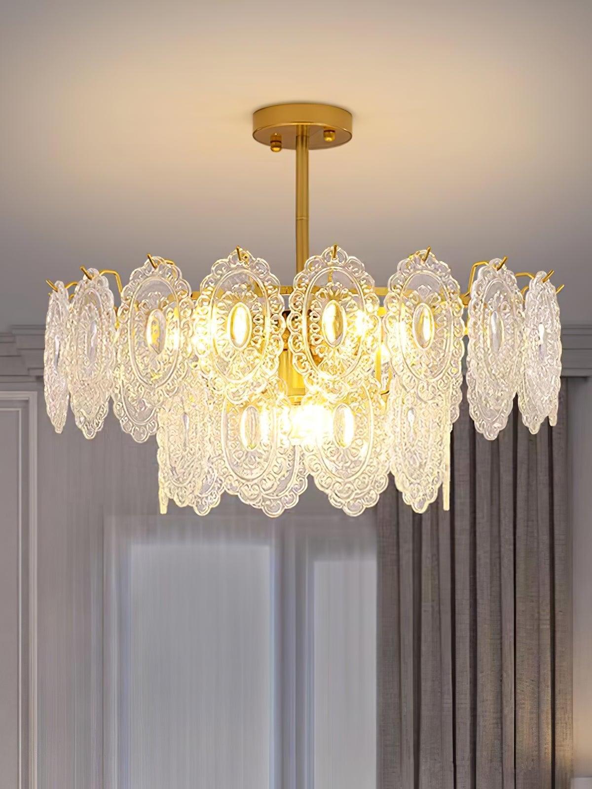 Wave Glass Chandelier - Cueteks