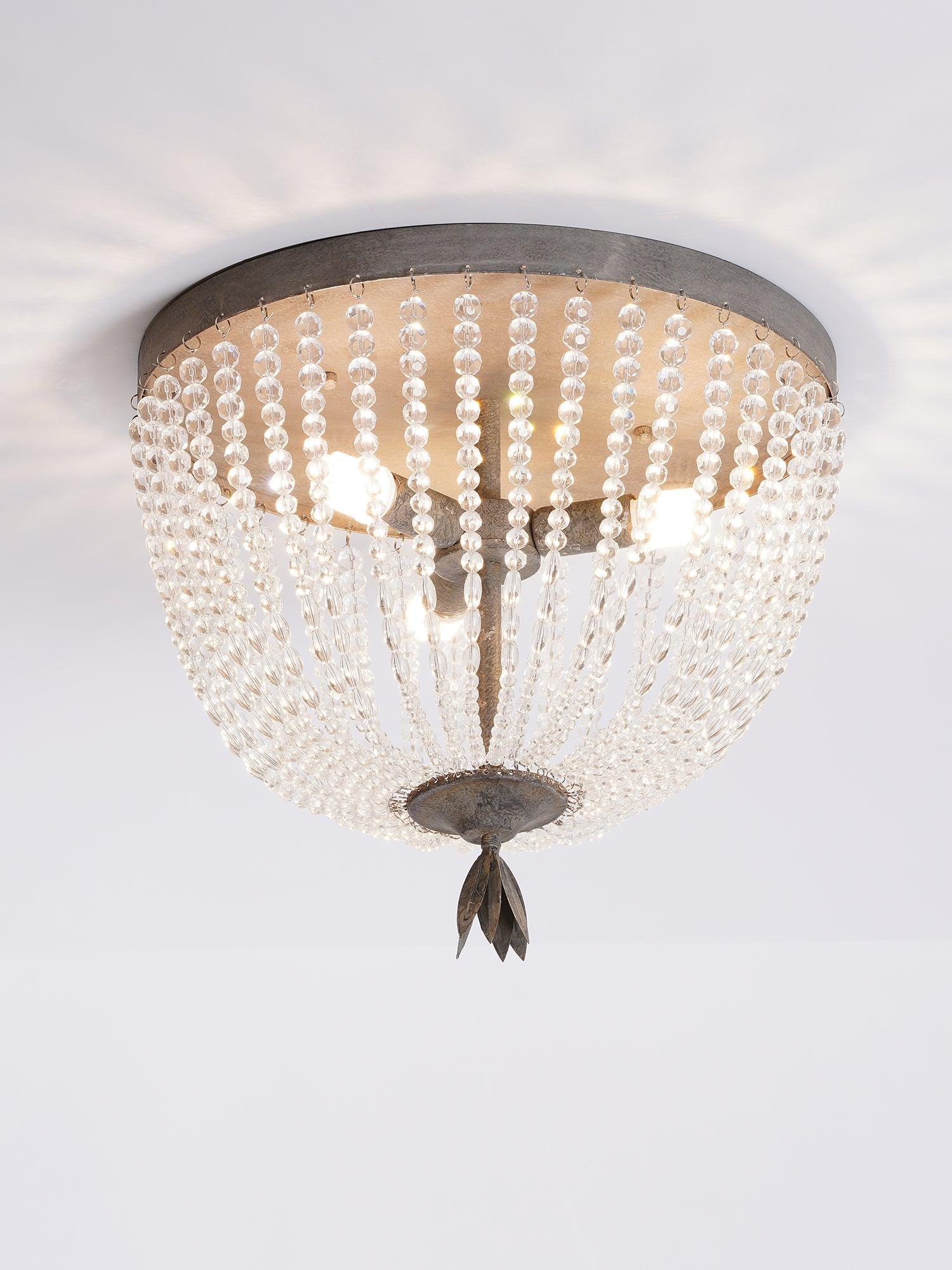 Dauphine Crystal Ceiling Light - Cueteks