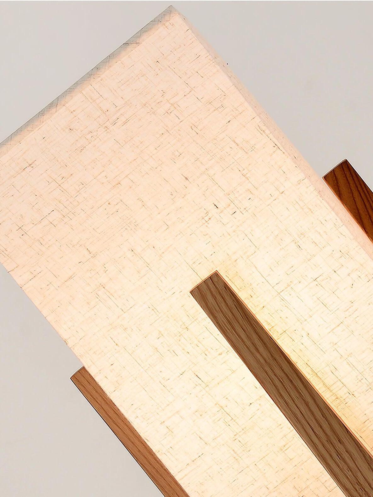 Illuminated fabric shade texture close-up