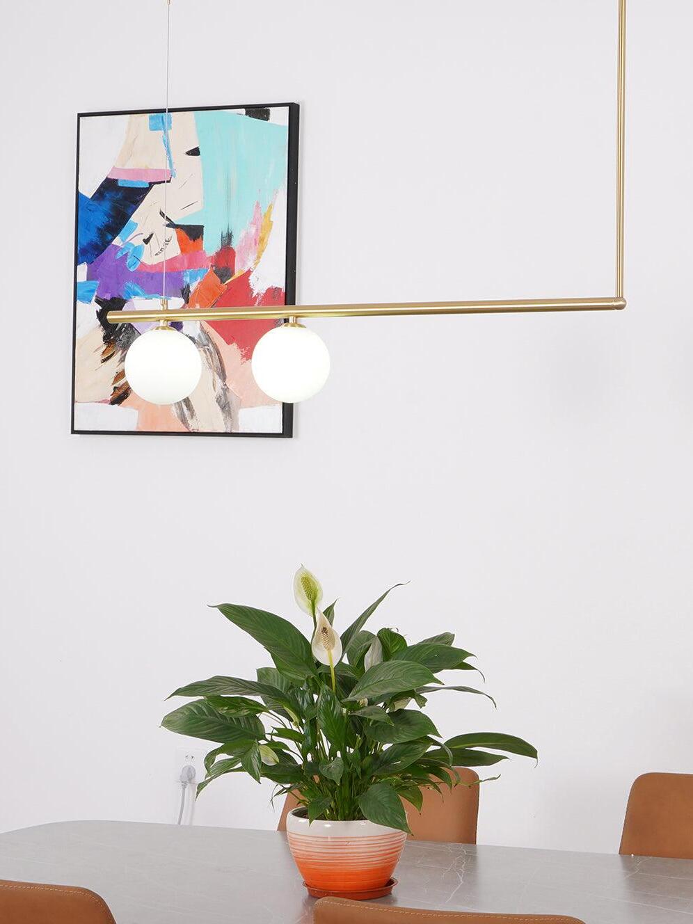 Multi-layer Rod Satellite Ball Ceiling Light - Cueteks