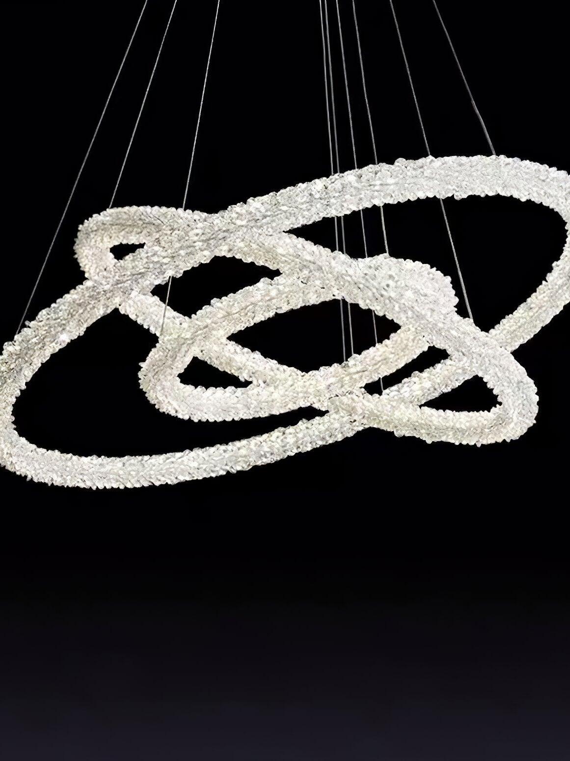 Decorative Ring Crystal Island Chandelier - Cueteks