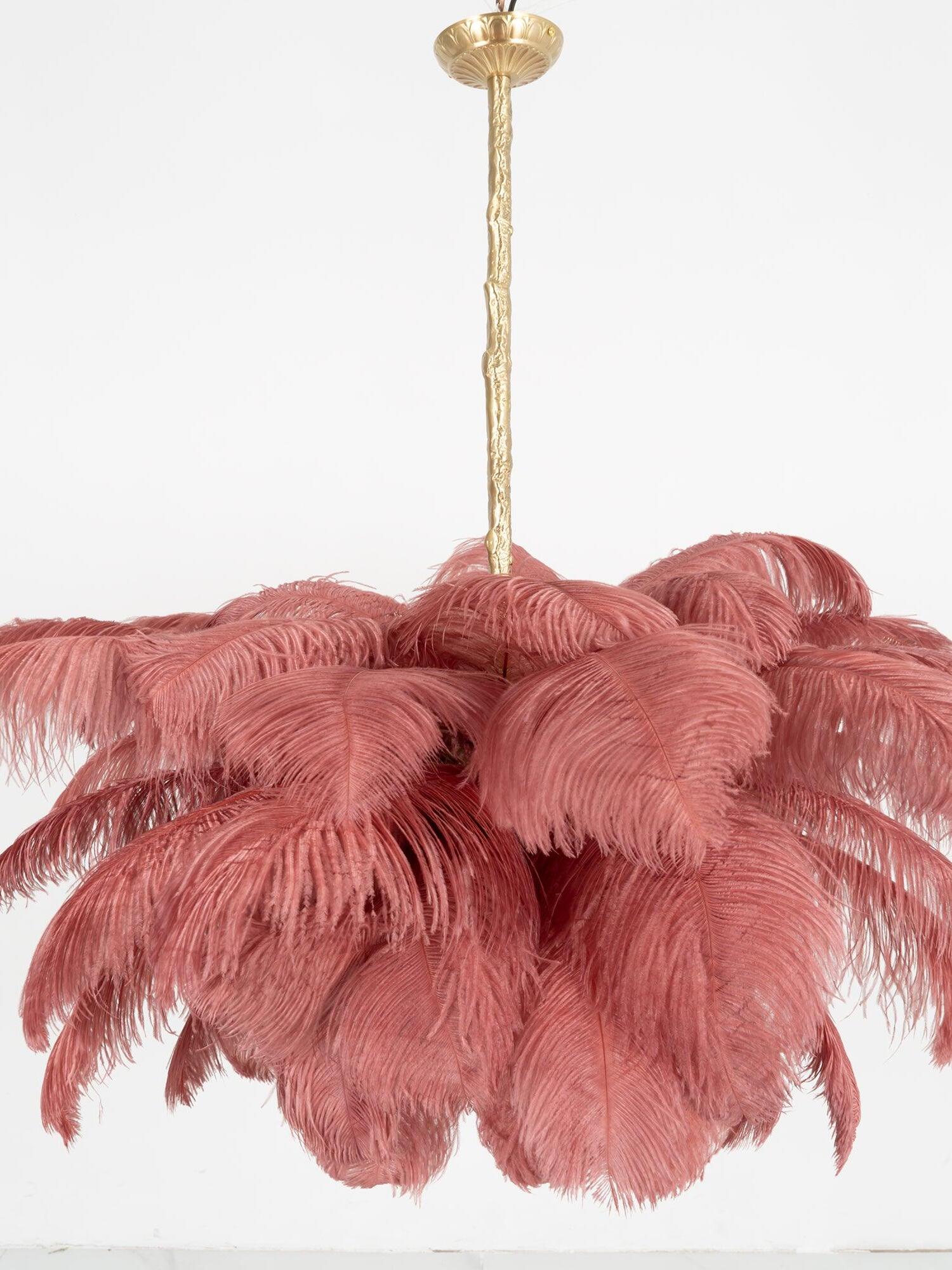 Ostrich Feather Chandeliers - Cueteks