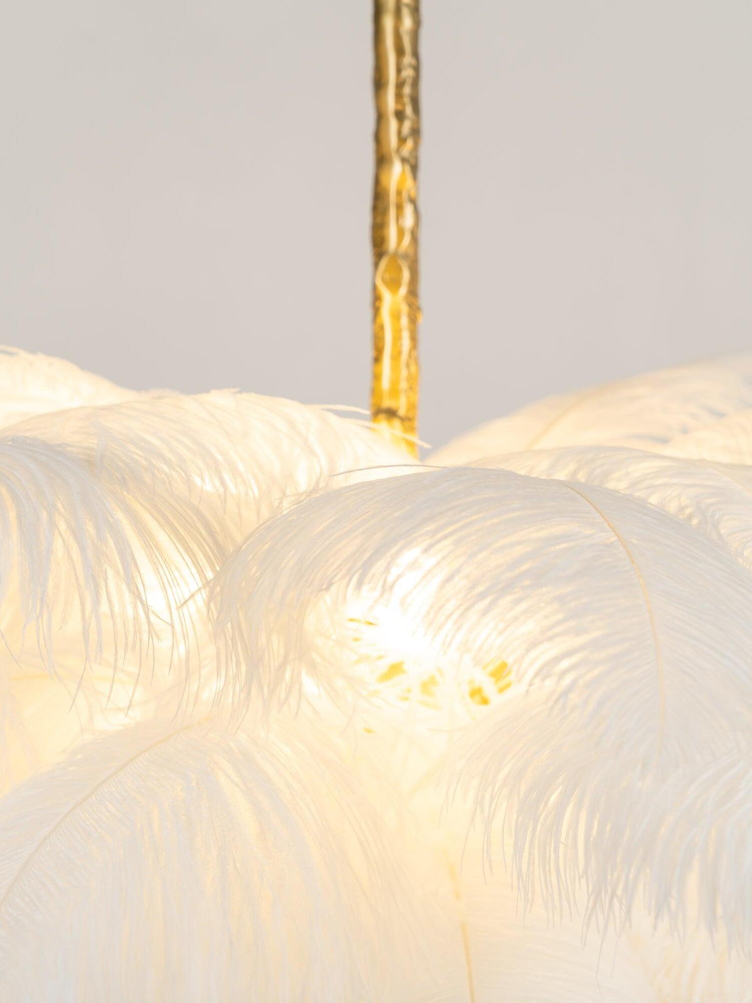 Ostrich Feather Chandeliers - Cueteks