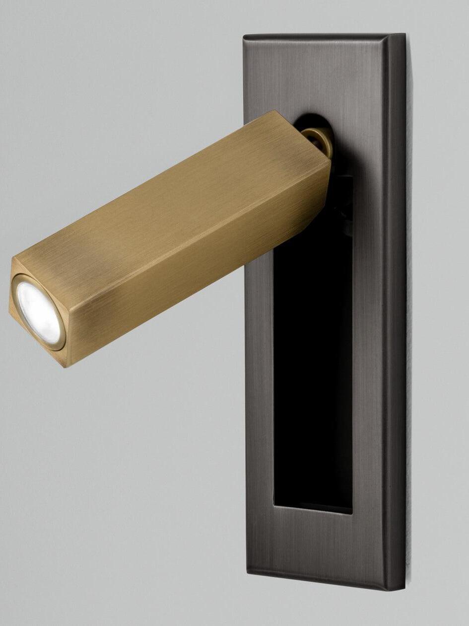 Matt Black and Copper square head with hidden switch