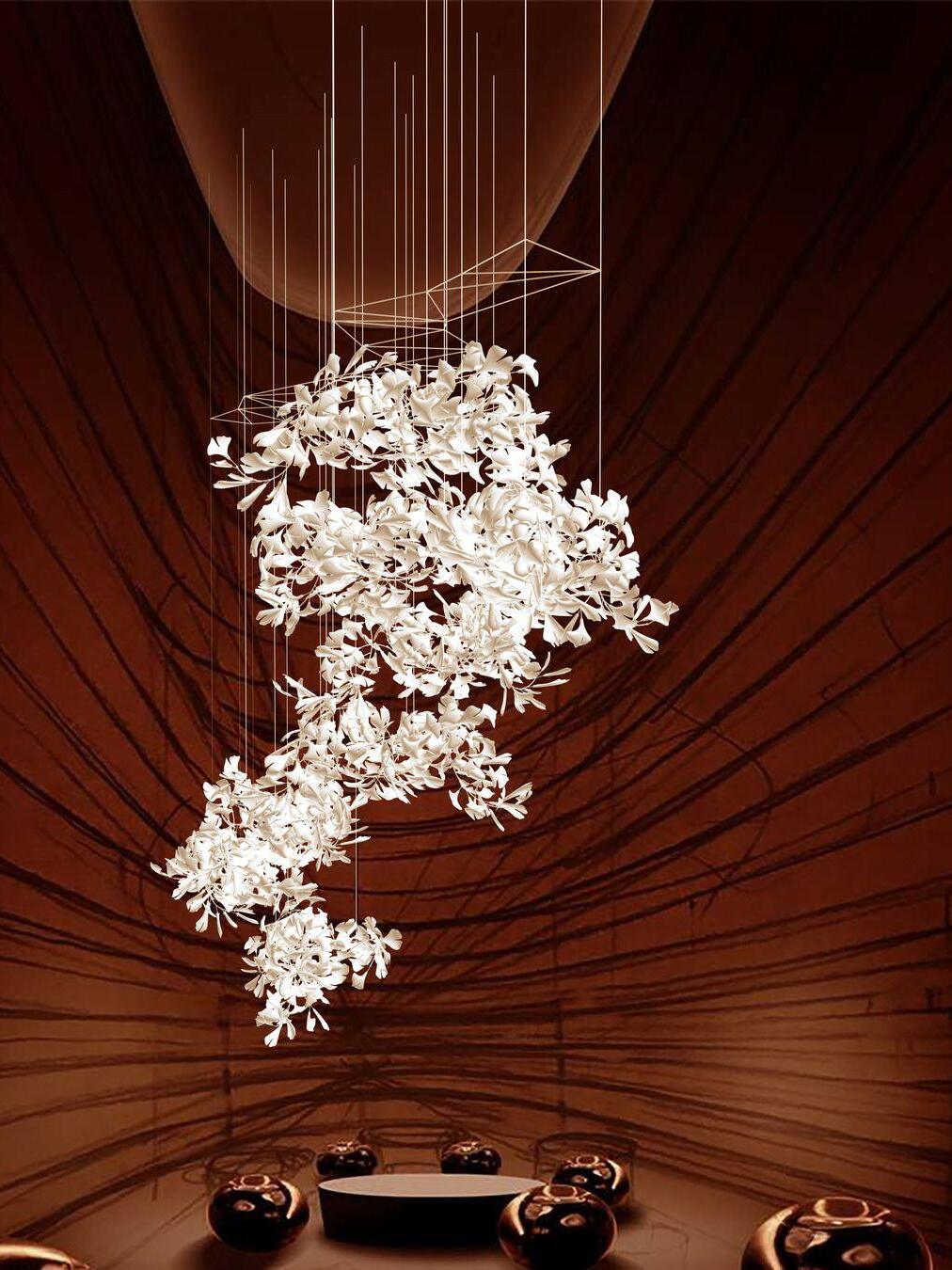 Gingko Chandelier F - Cueteks