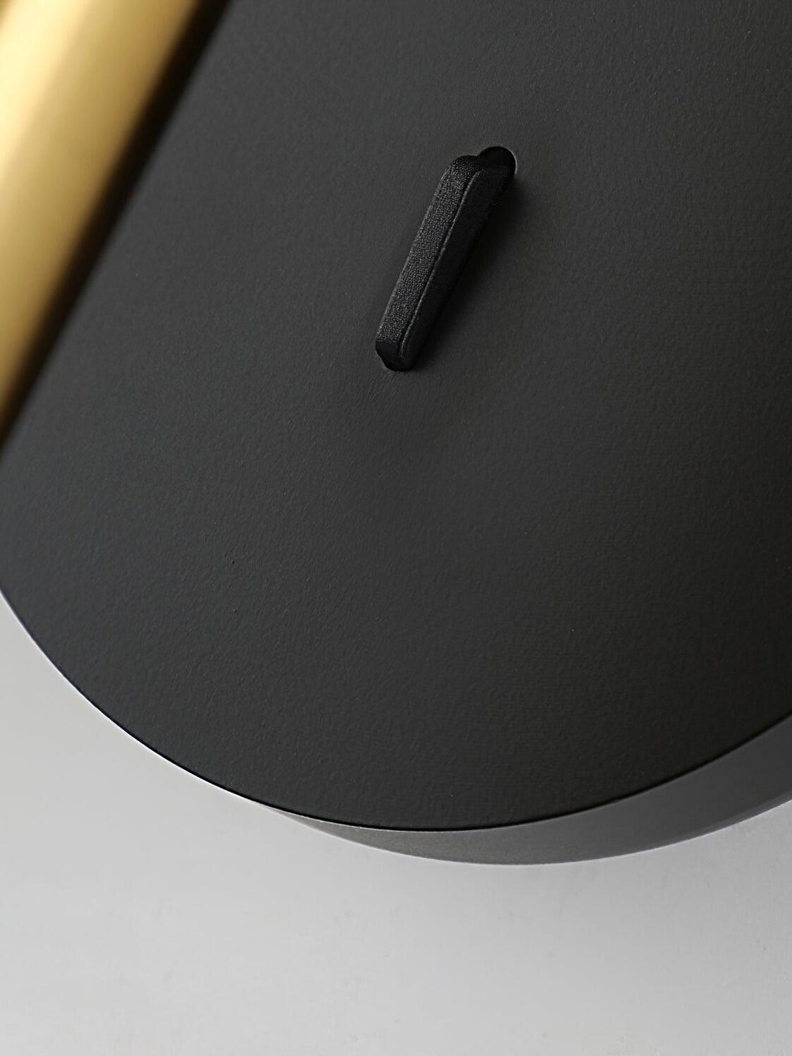 Close-up of the black switch near the rounded bottom of the Nights backplate