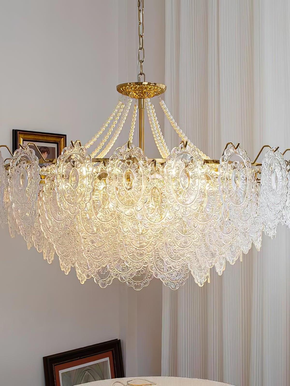 Pearls Glass Chandelier - Cueteks