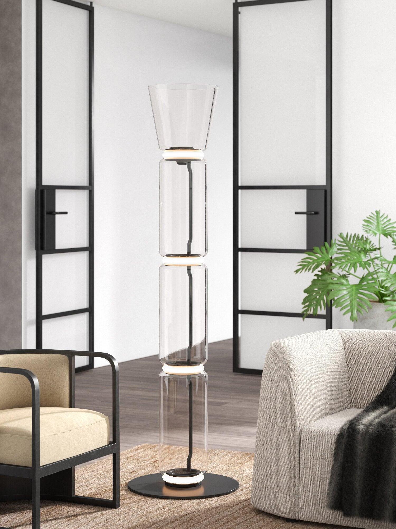 Exquisite Noctambule Metal Table & Floor Lamp - Cueteks