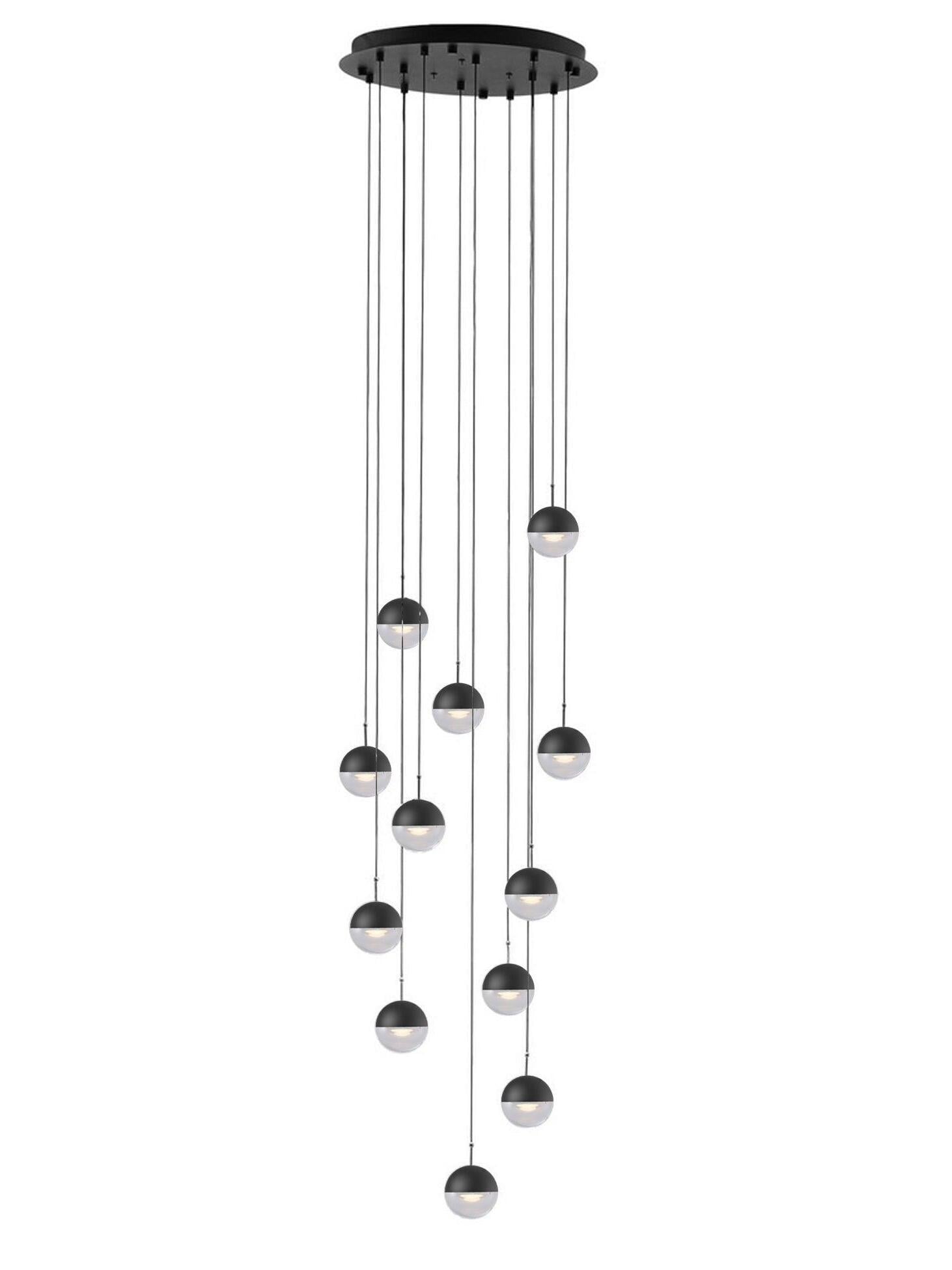 Modern Dora LED pendant lamp in Champagne Gold for Kitchen - Cueteks
