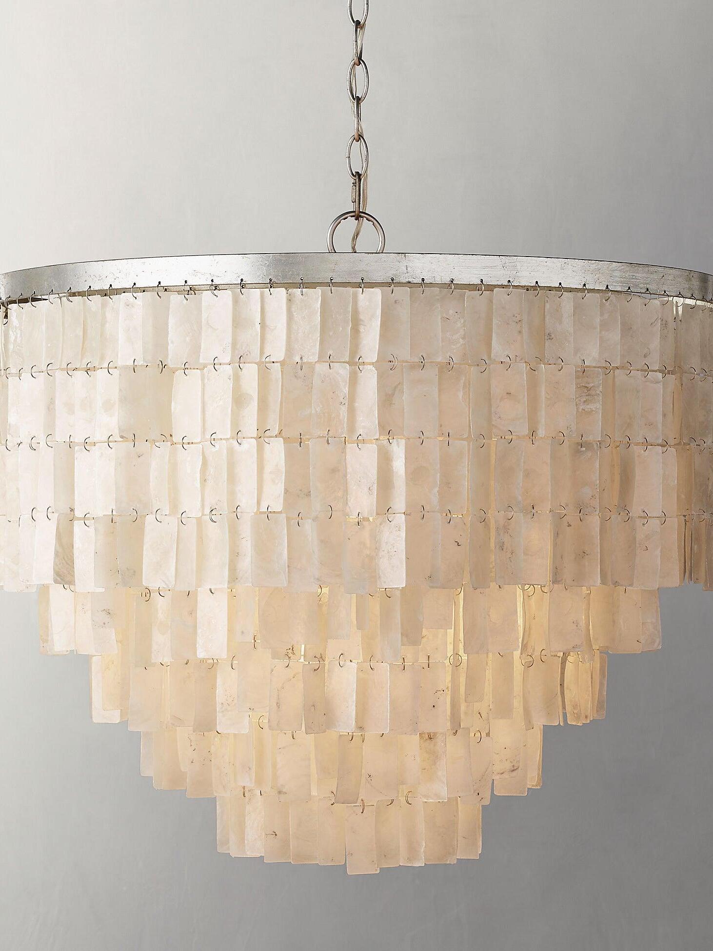 Closer view of the layered shell shade