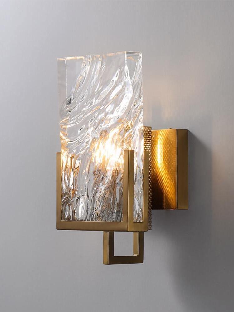 Illuminated Ice Crystal panel on a pale wall