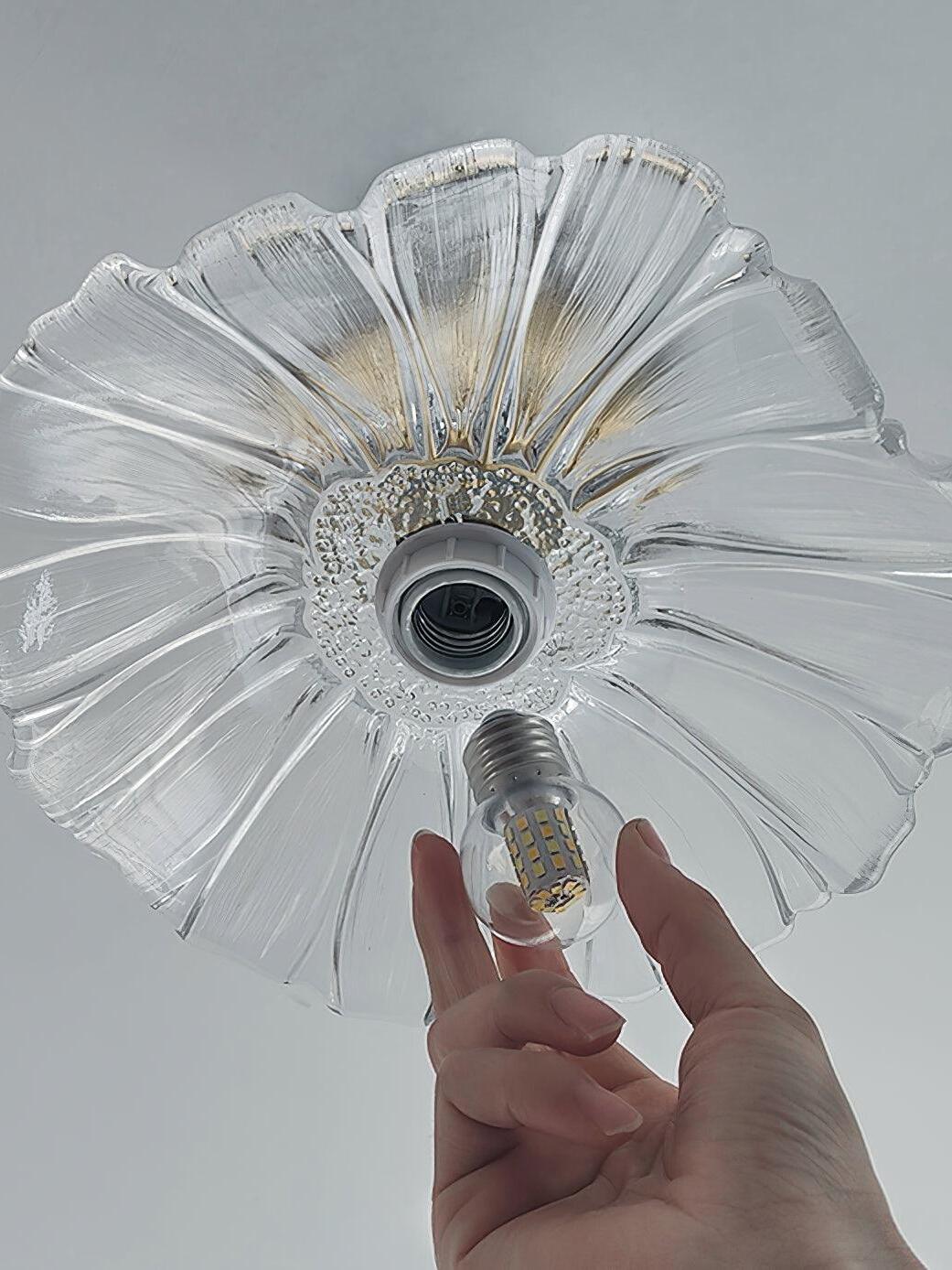 Lotus Leaf Glass Ceiling Lamp - Cueteks