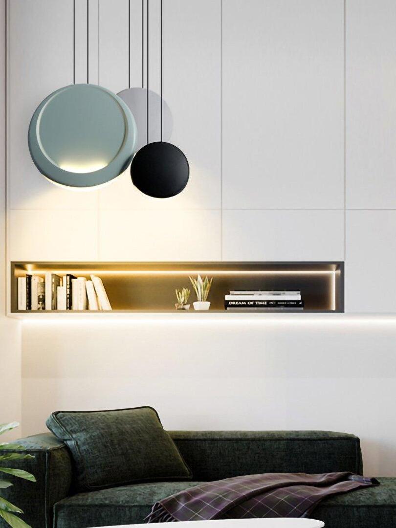 Resin Cosmos Multicolor Disc Pendant Light - Cueteks
