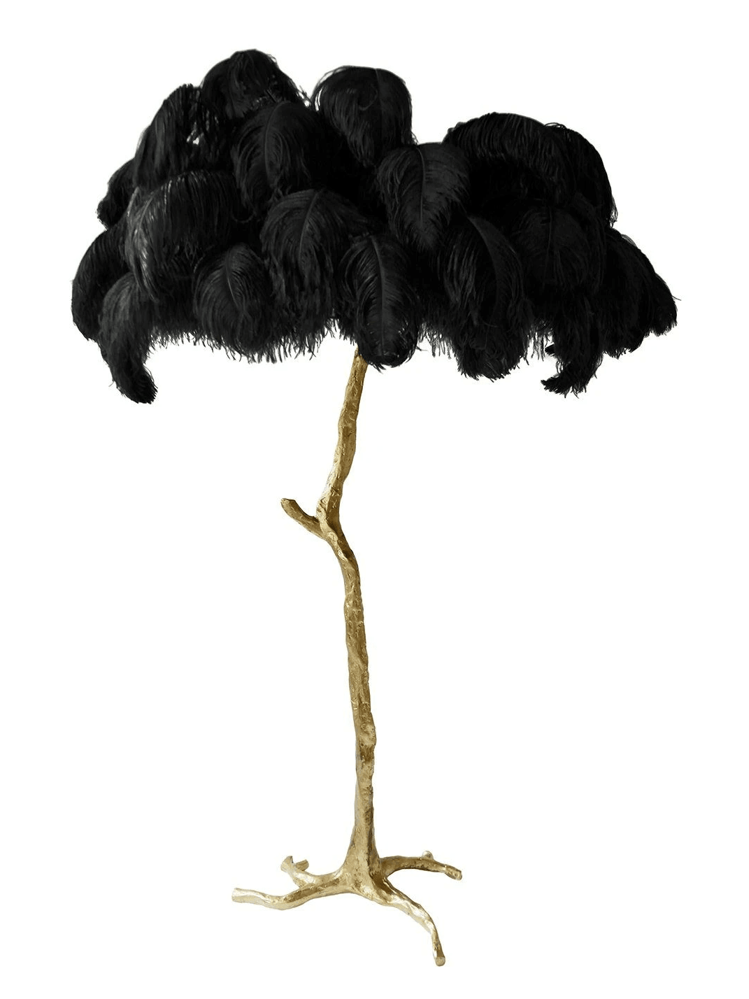 Ostrich Feather Resin Floor Light - Cueteks
