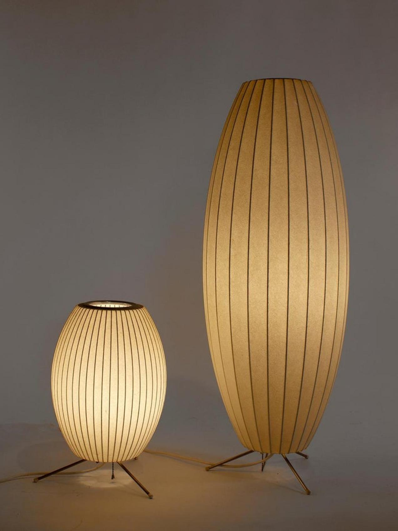 White Nelson Ball Shape Tripod Table Lamp - Cueteks