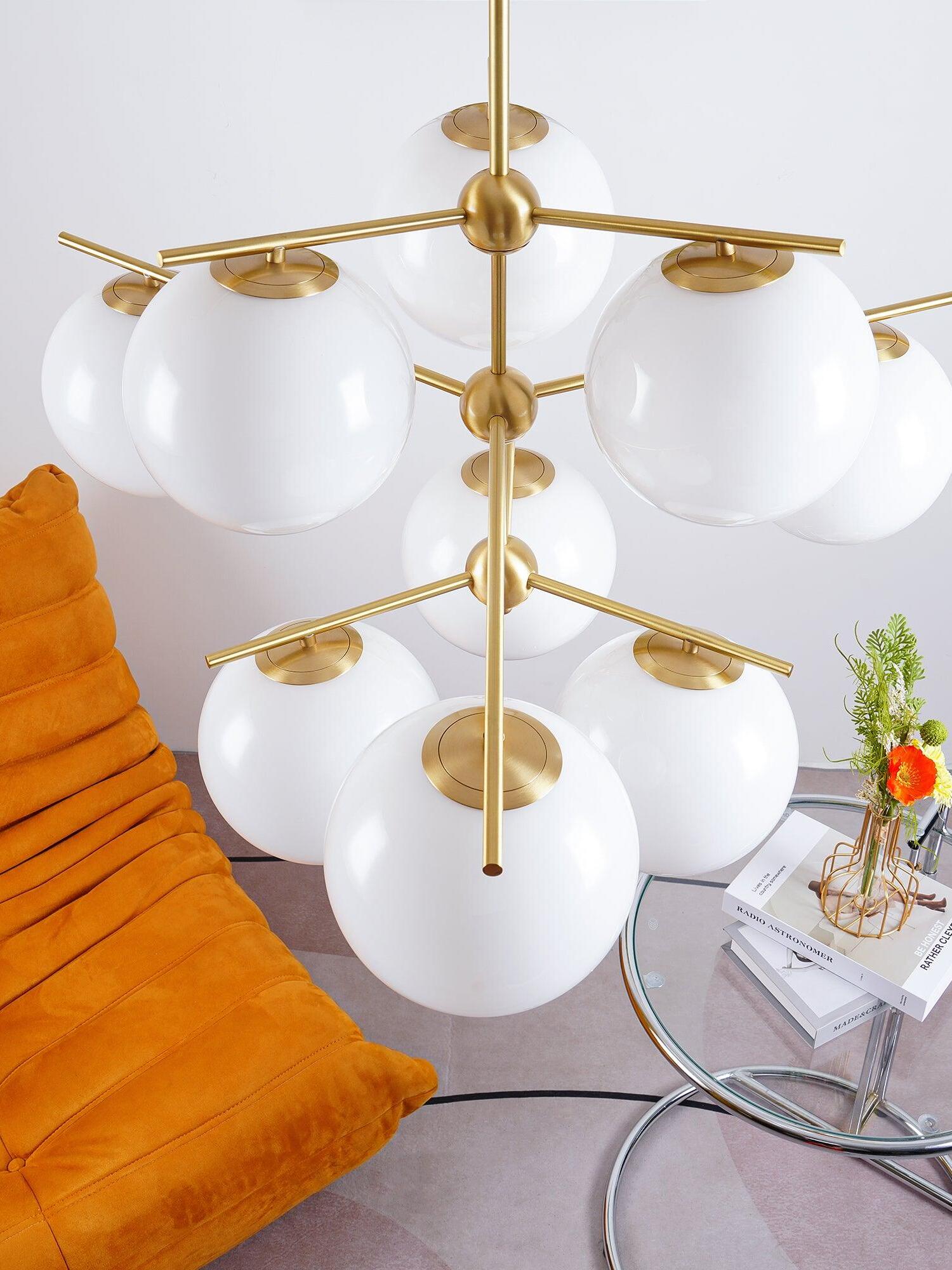 Sphere & Stem Chandelier - Cueteks