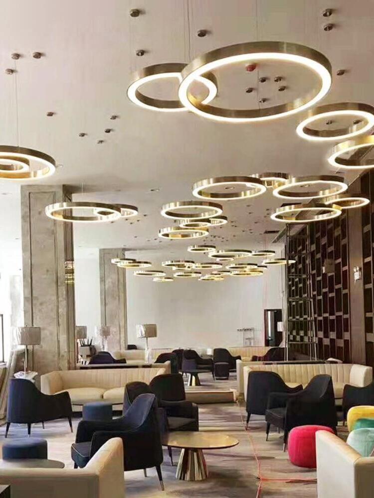 Classic Metal Circular Ring Mahlu Chandelier - Cueteks