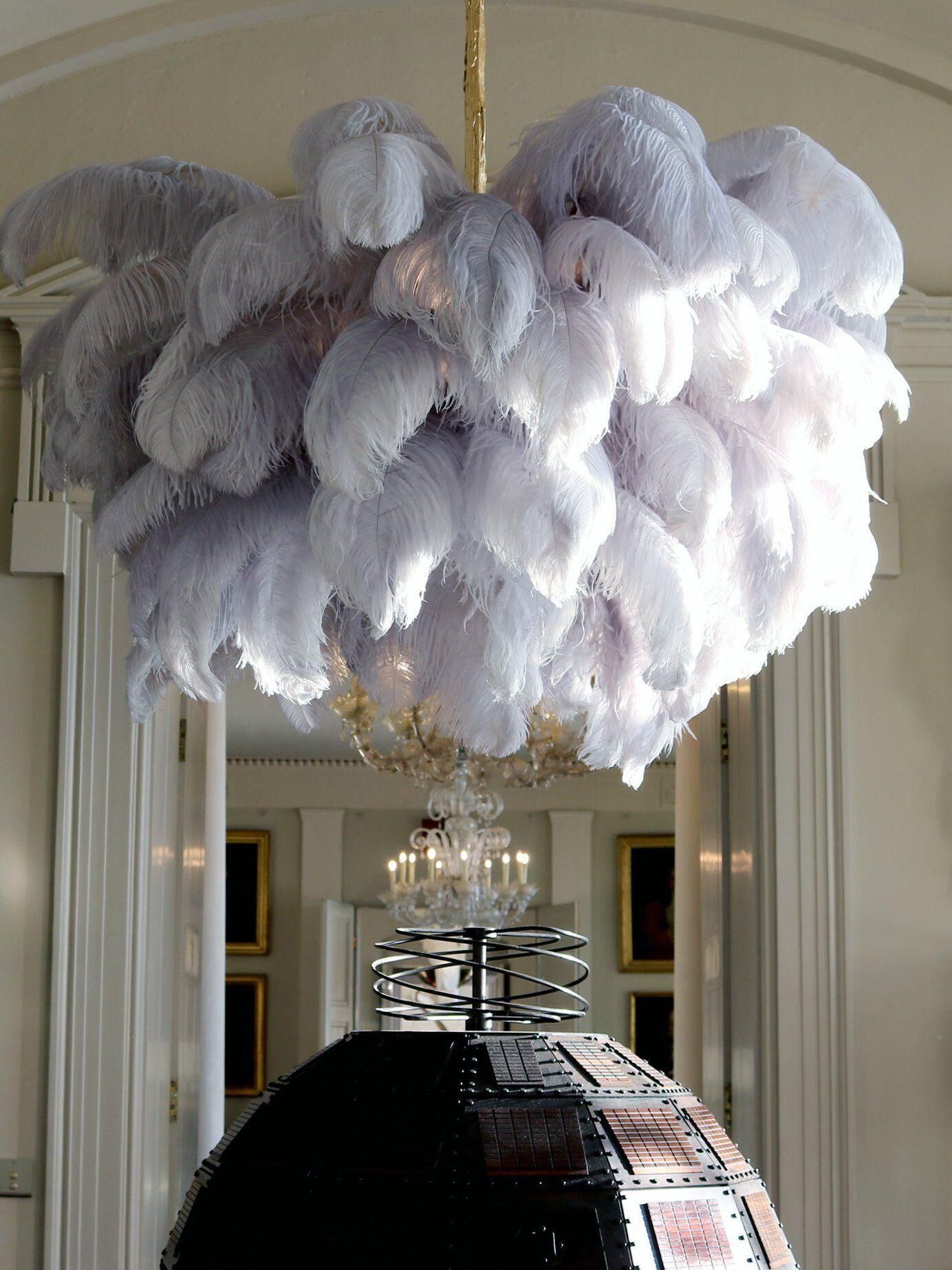 Ostrich Feather Chandeliers - Cueteks
