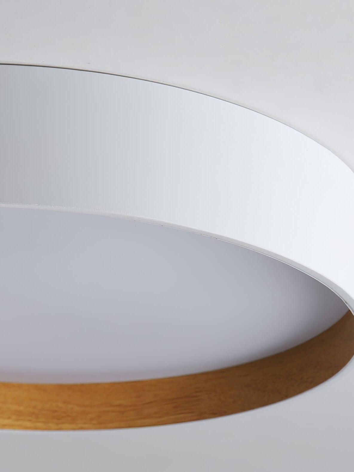 Close white outer shell, pale diffuser and warm rim