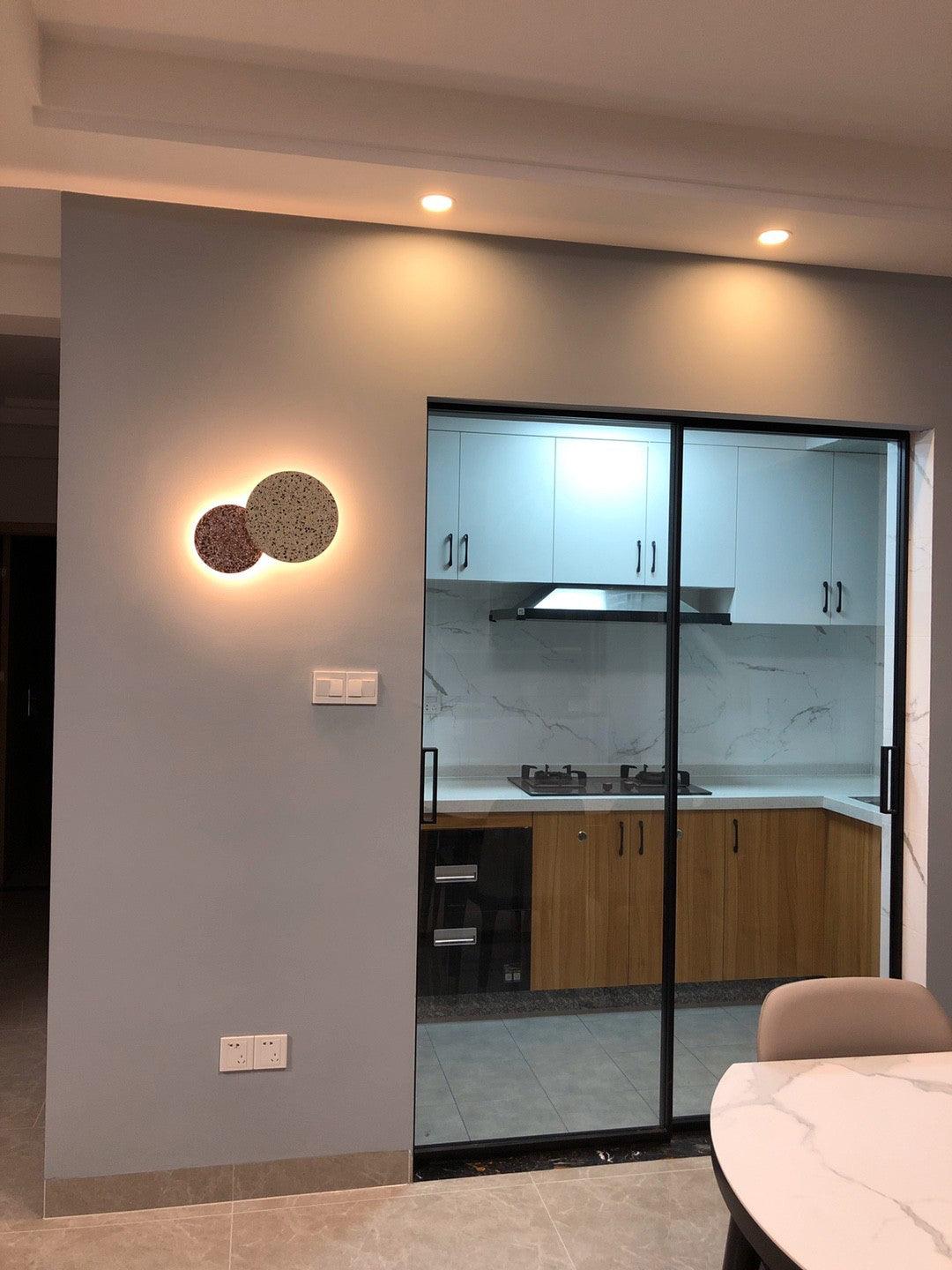 Modern Round Terrazzo Pin Wall Lamp - Cueteks