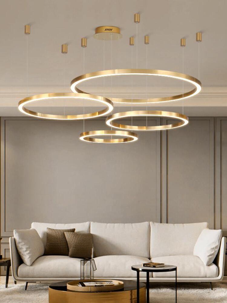 Classic Metal Circular Ring Mahlu Chandelier - Cueteks
