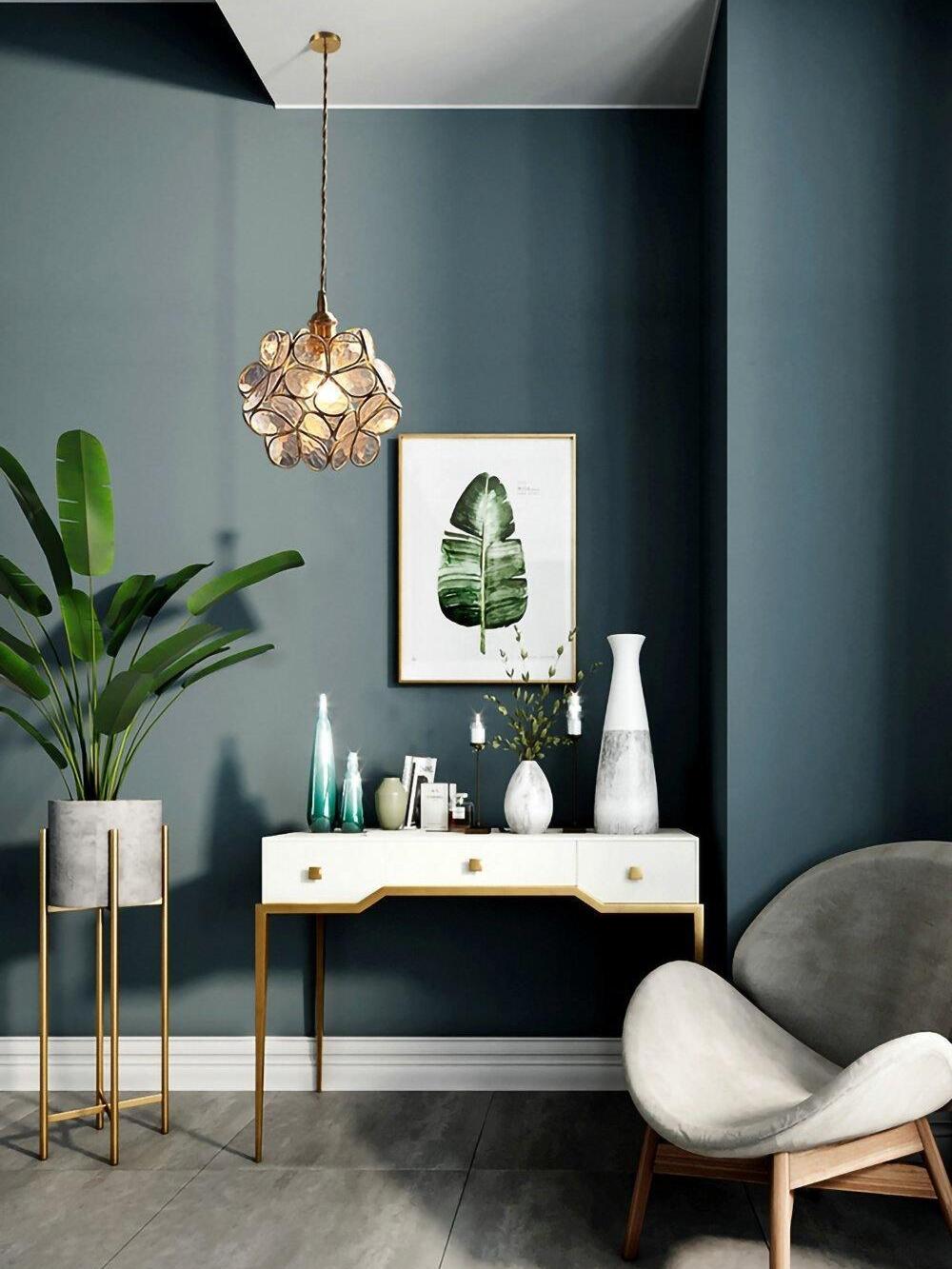 Glass Flower Petal Pendant Light - Cueteks