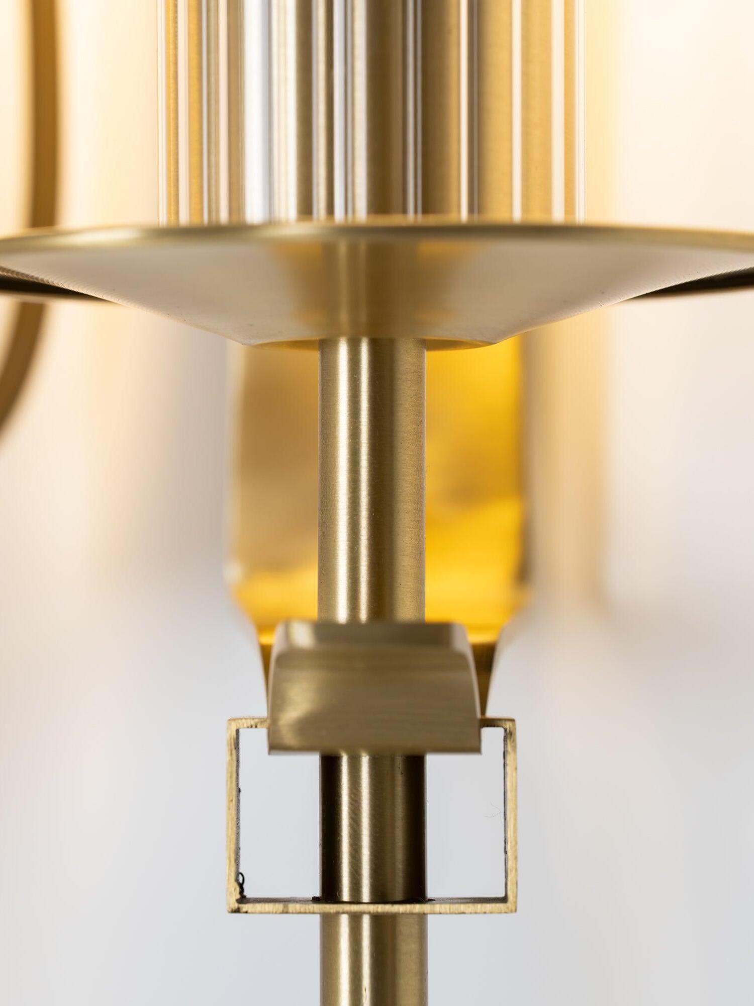 Retro Brass Fontanelle Glass Wall Lamp For Bedroom - Cueteks