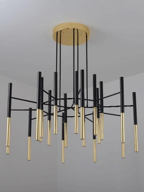 Metal Tubular Chandelier - Cueteks