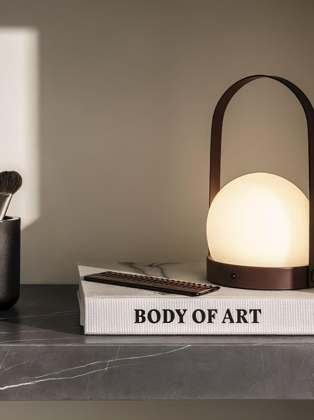 Portable Carrie Glass Ball LED Table Lamp - Cueteks