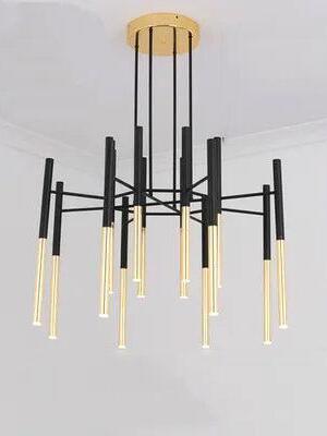 Metal Tubular Chandelier - Cueteks