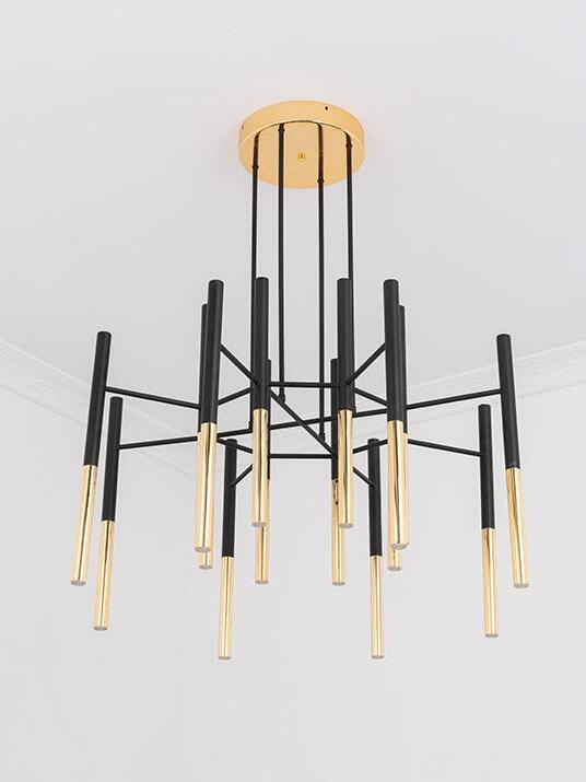 Metal Tubular Chandelier - Cueteks