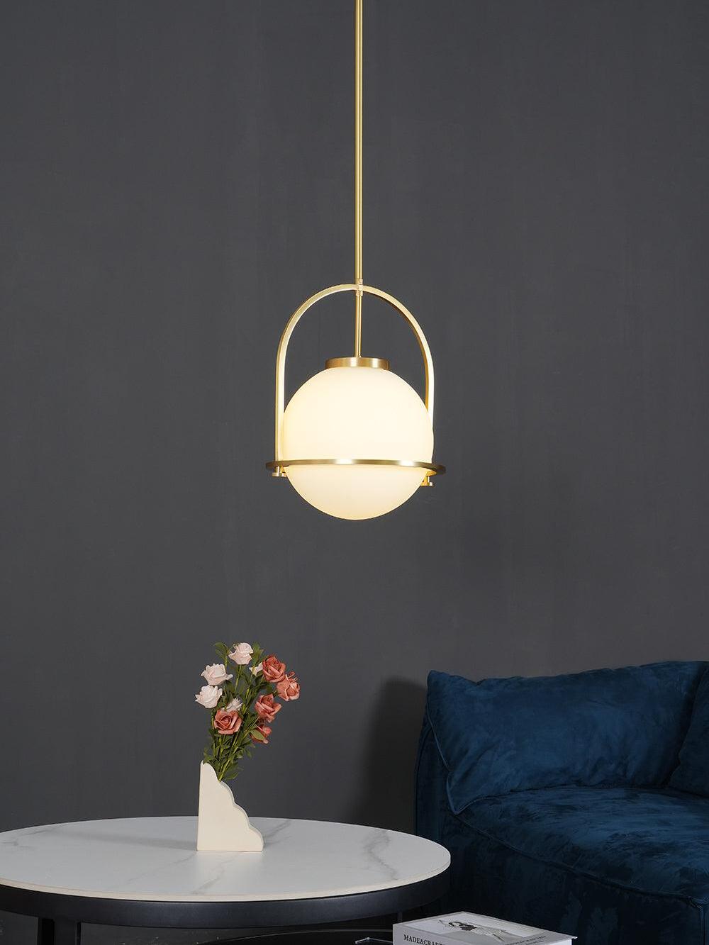 Modern Somerset Opal Glass Ball Pendant Light - Cueteks