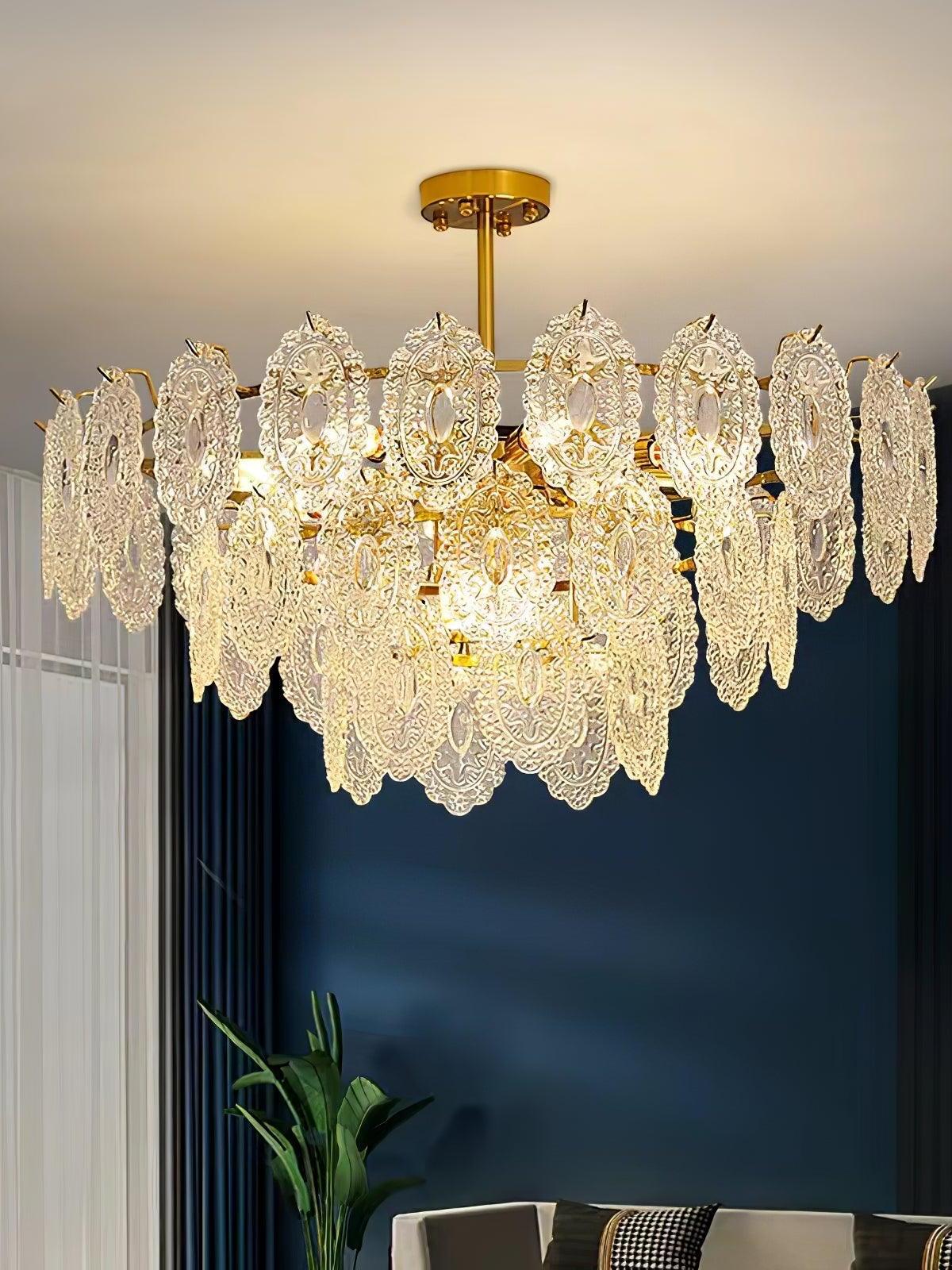 Wave Glass Chandelier - Cueteks