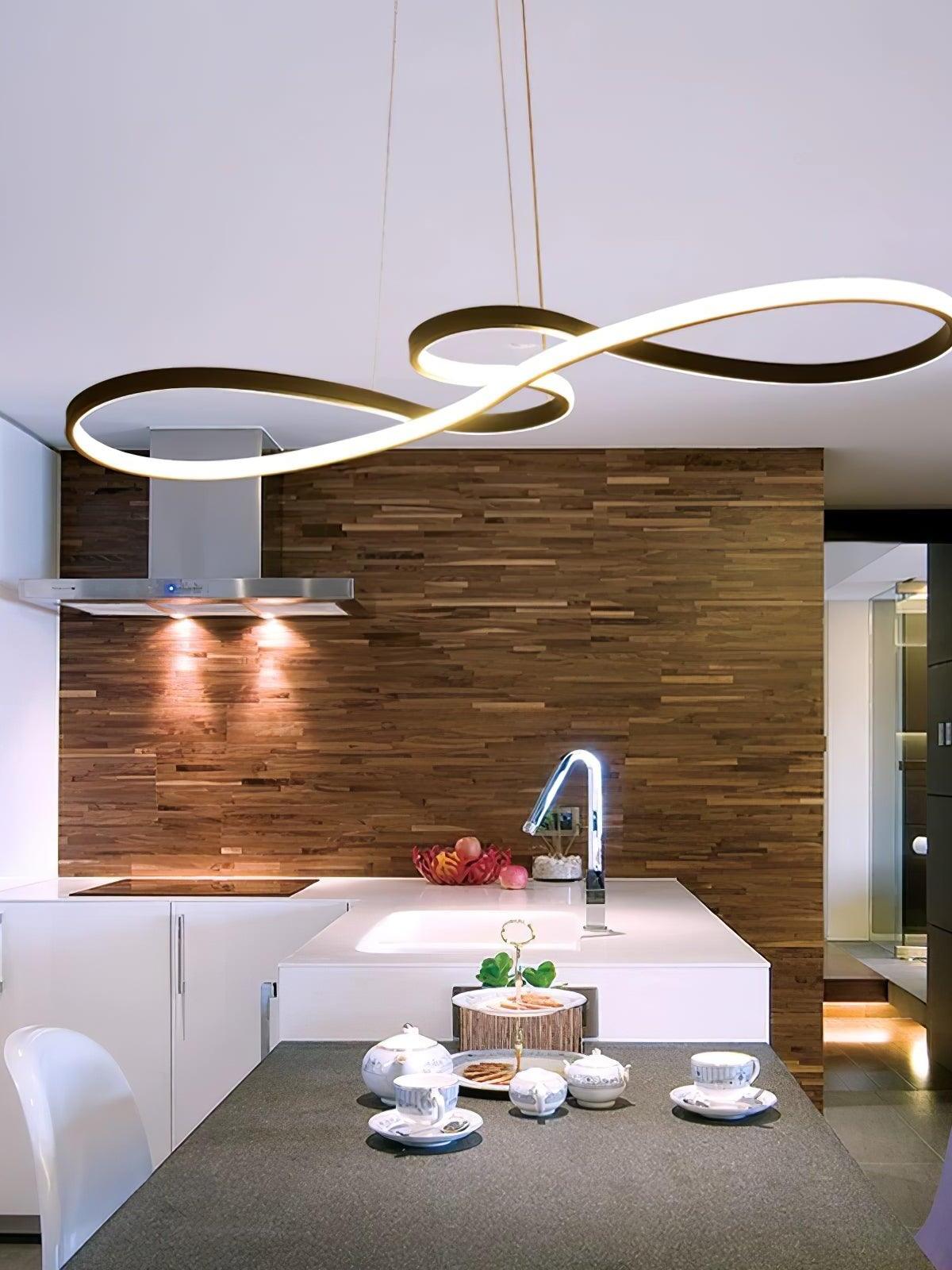 Modern Wavy Line Note Acrylic Pendant Lamp - Cueteks