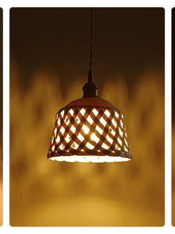 Stylish Ceramic Openwork Woven Pendant Lamp - Cueteks