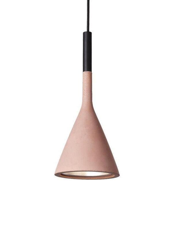 Industrial Tapered Conical Concrete Pendant Light - Cueteks