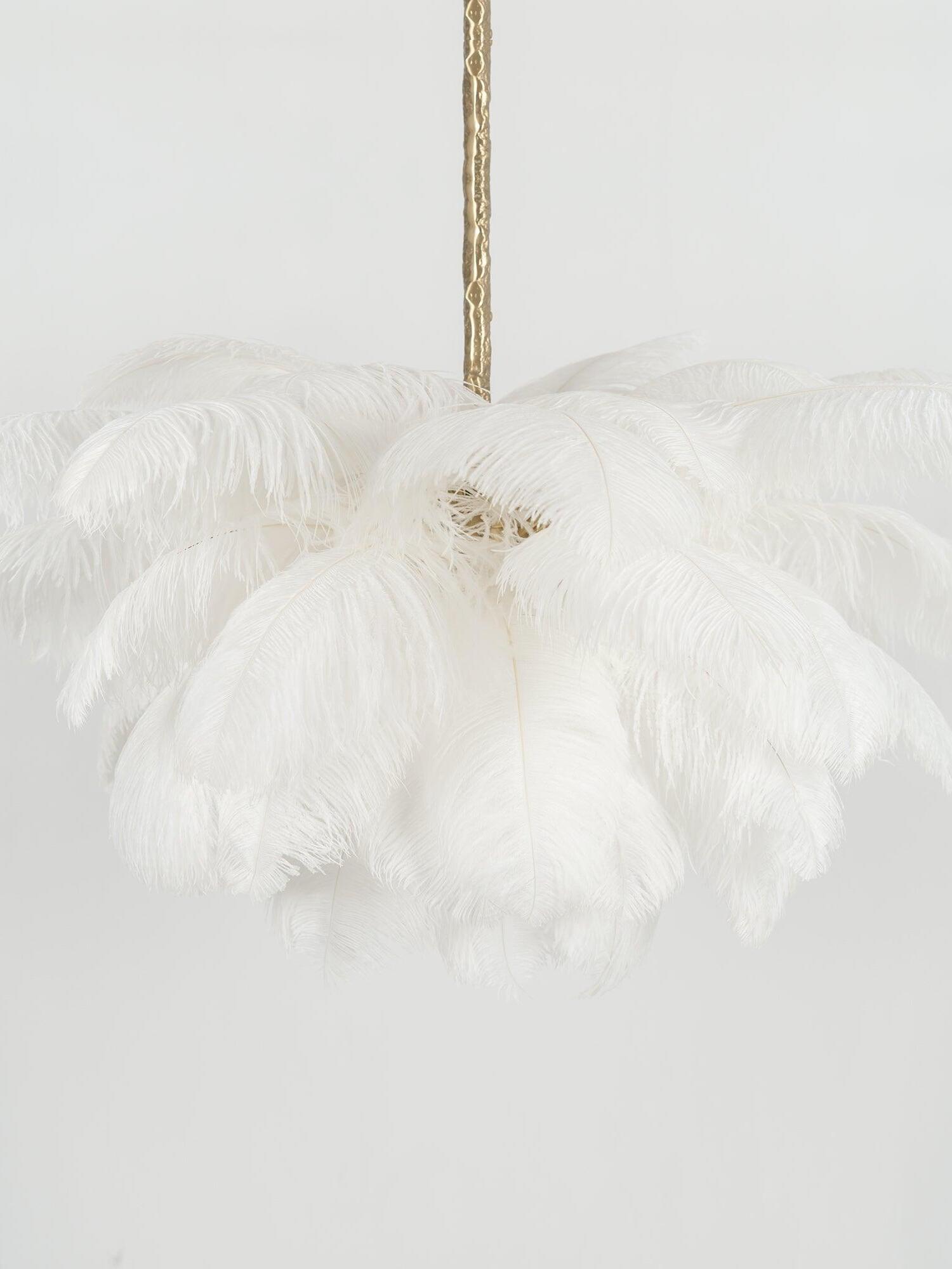 Ostrich Feather Chandeliers - Cueteks