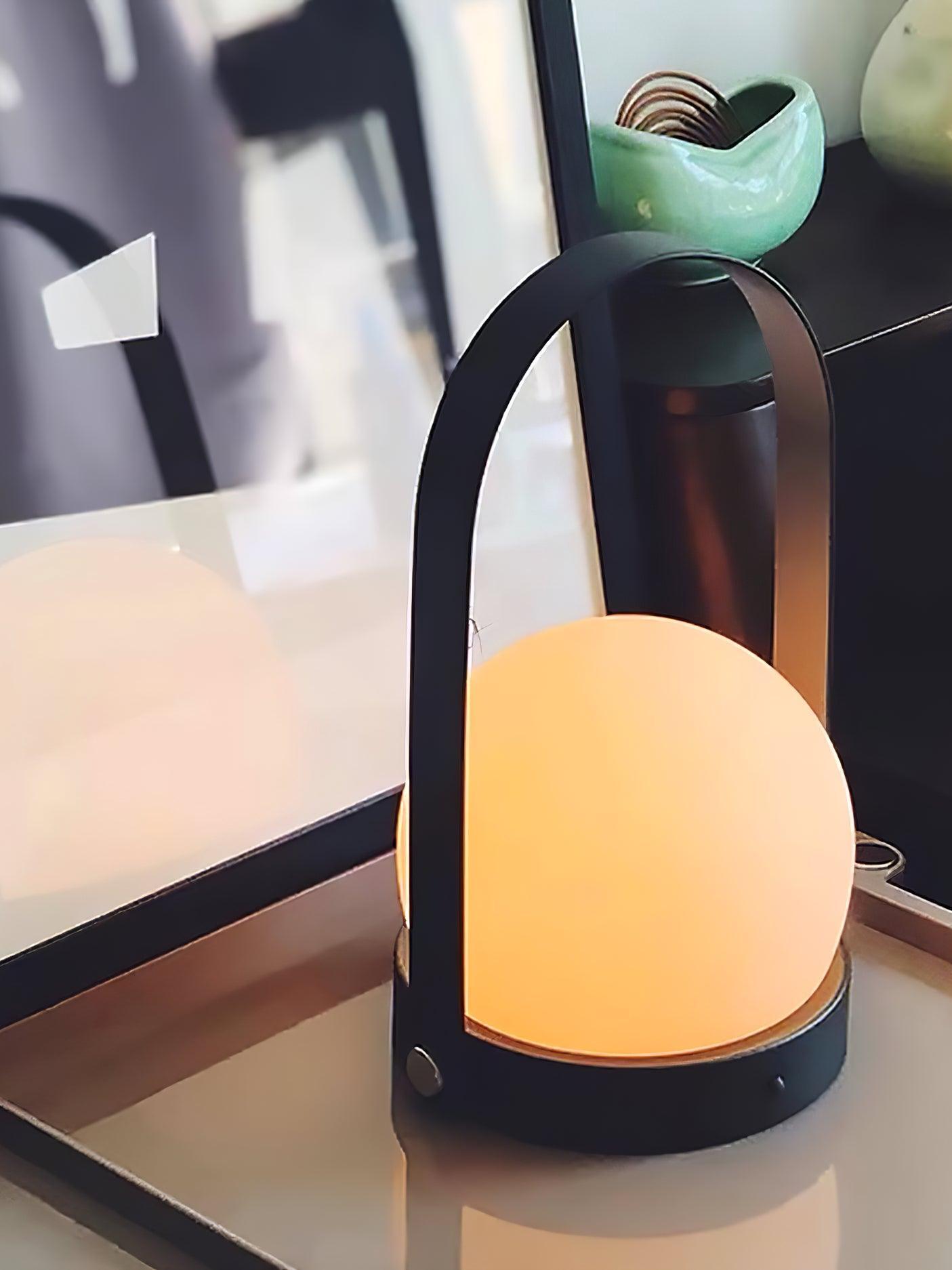 Portable Carrie Glass Ball LED Table Lamp - Cueteks