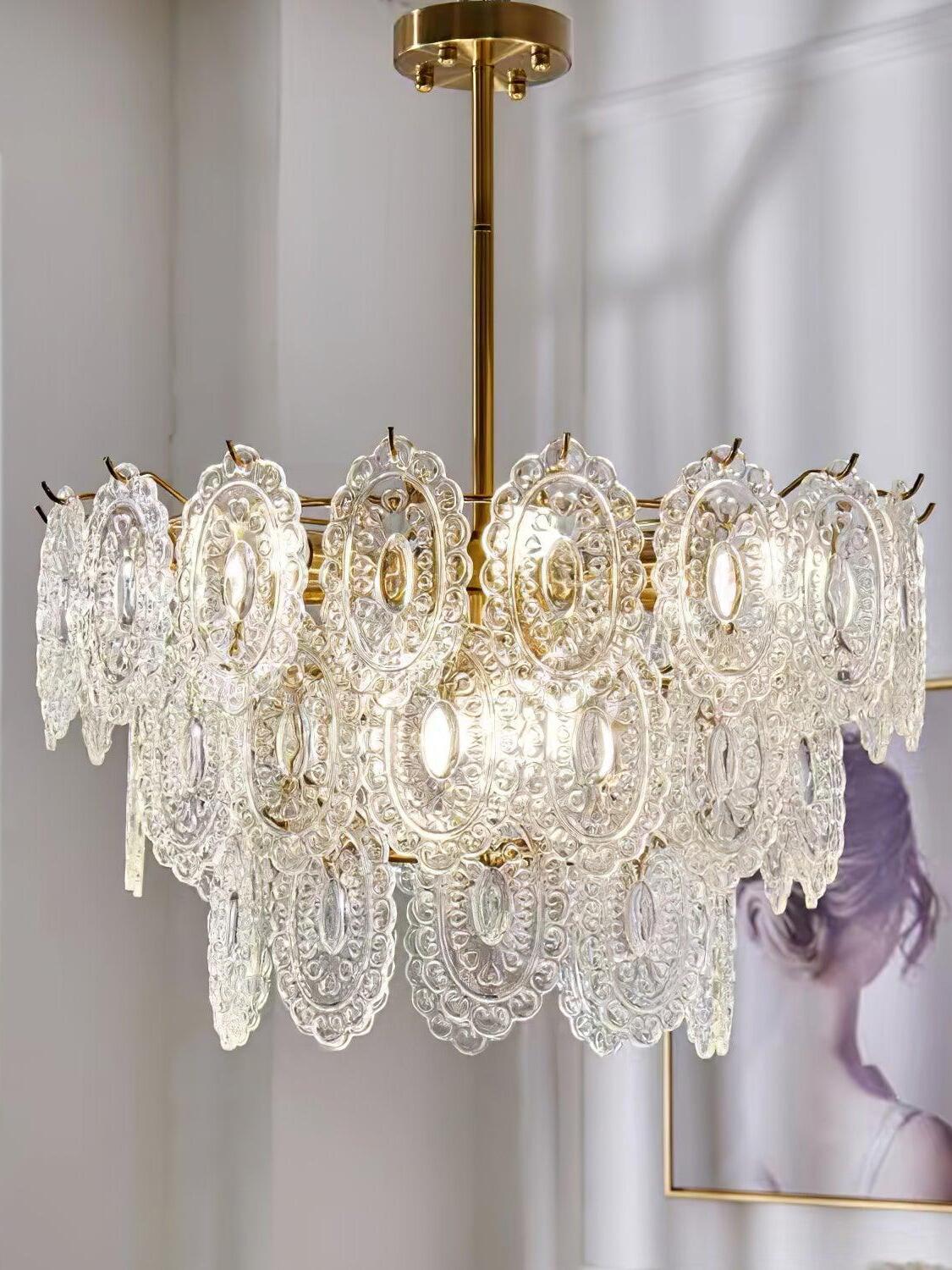 Wave Glass Chandelier - Cueteks
