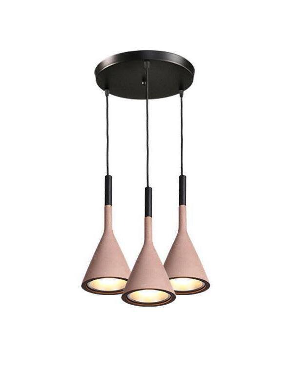 Industrial Tapered Conical Concrete Pendant Light - Cueteks