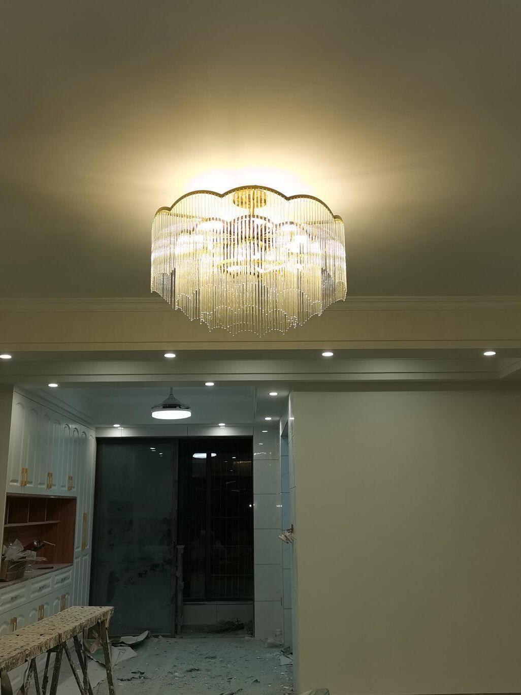Classic Maria Theresa Multi-layer Glass Strips Chandelier - Cueteks