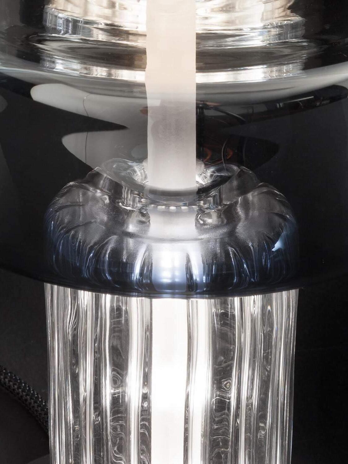 Modern Rapanui Geometric Glass Table Lamp - Cueteks