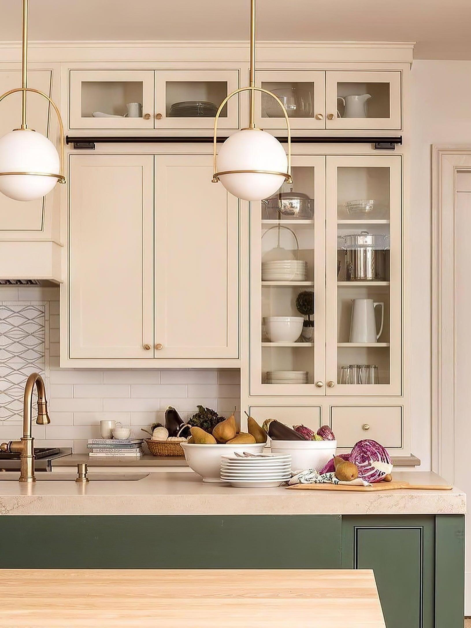 Modern Somerset Opal Glass Ball Pendant Light - Cueteks