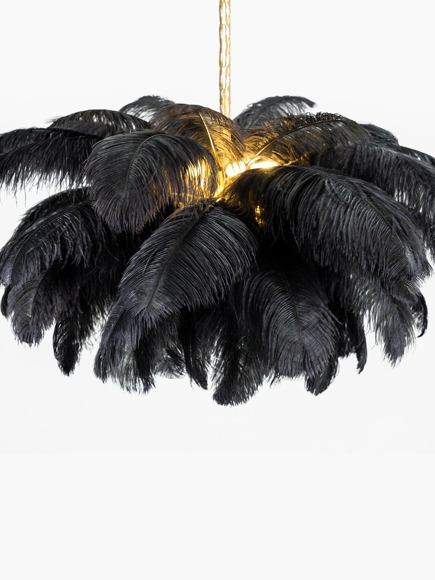 Ostrich Feather Chandeliers - Cueteks