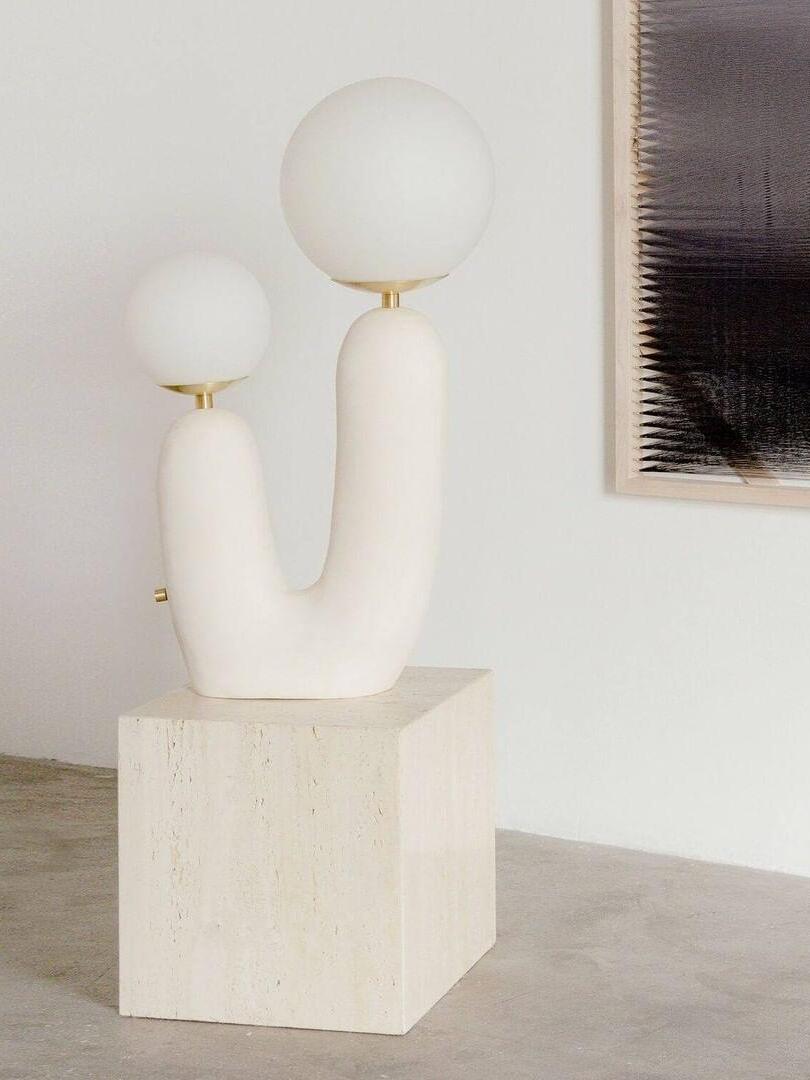 Macaroon Oo Ceramics Cactus Table Lamp - Cueteks