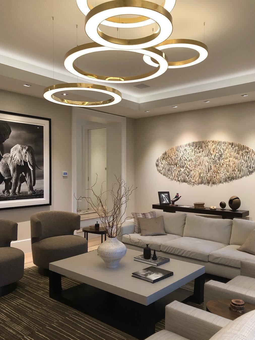 Classic Metal Circular Ring Mahlu Chandelier - Cueteks