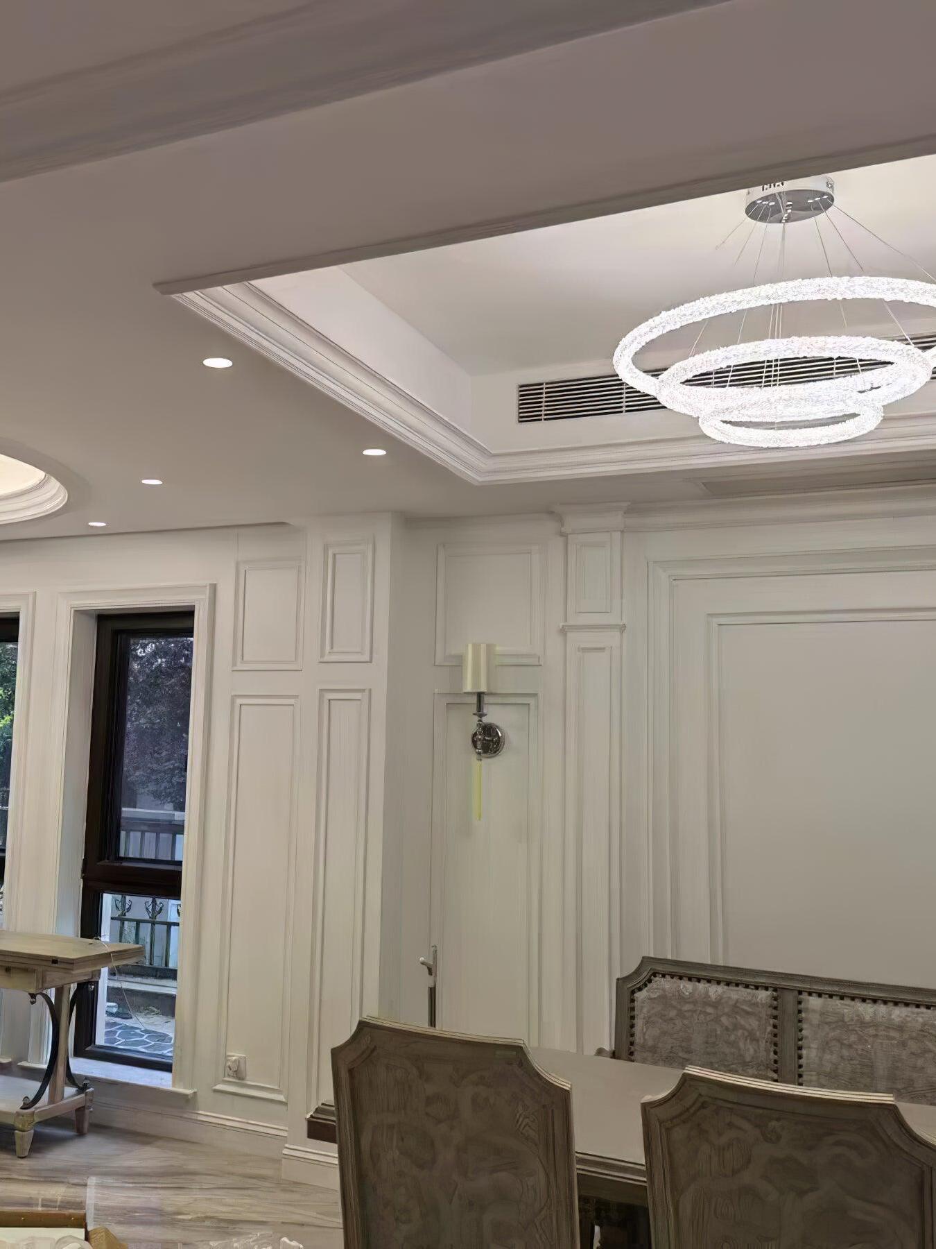 Decorative Ring Crystal Island Chandelier - Cueteks