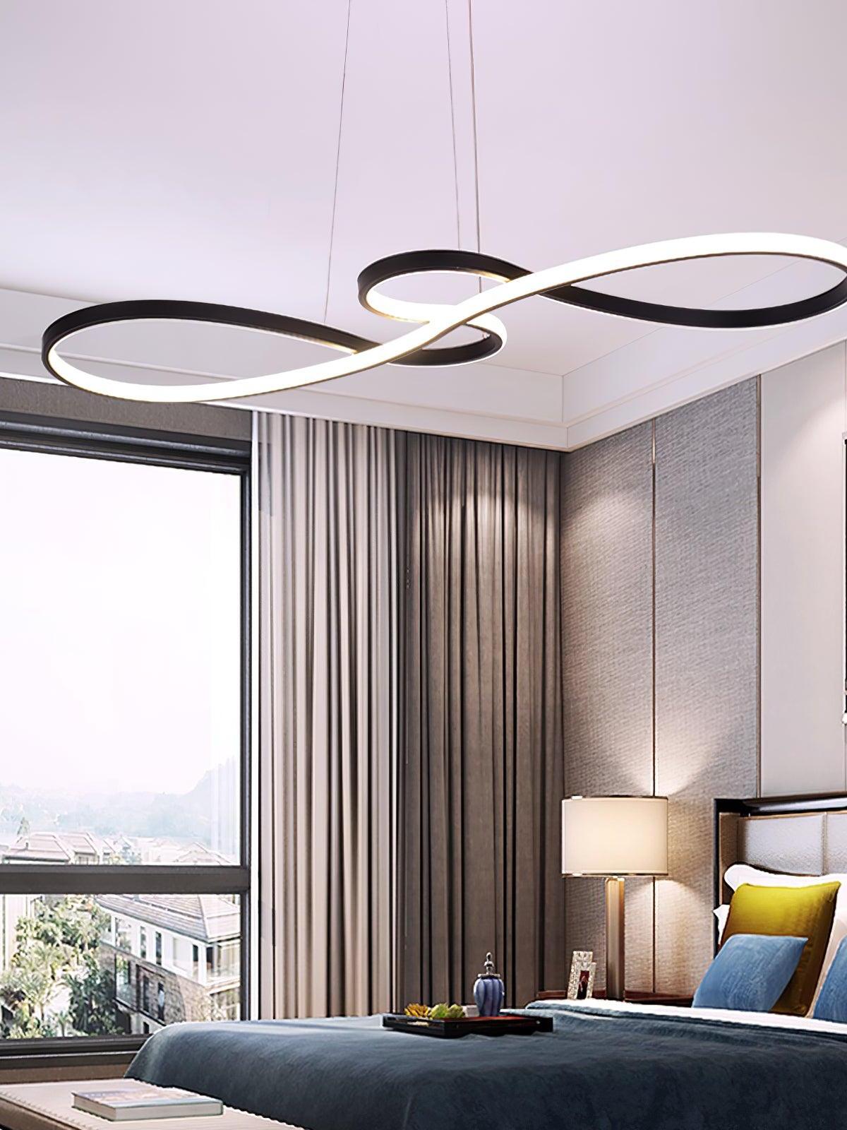 Modern Wavy Line Note Acrylic Pendant Lamp - Cueteks